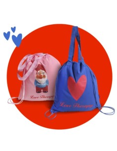 SACCA ZAINO SHOPPER LOVE THERAPY BLU O ROSA ( 56044 )