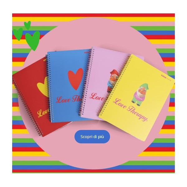 QUADERNO MAXI SPIRALATO 1 RIGO LOVE THERAPY (...