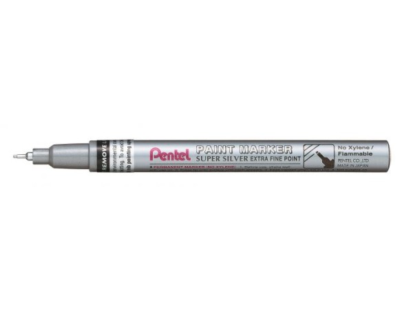Marcatore paint mfp10 argento pentel punta conica extra fine