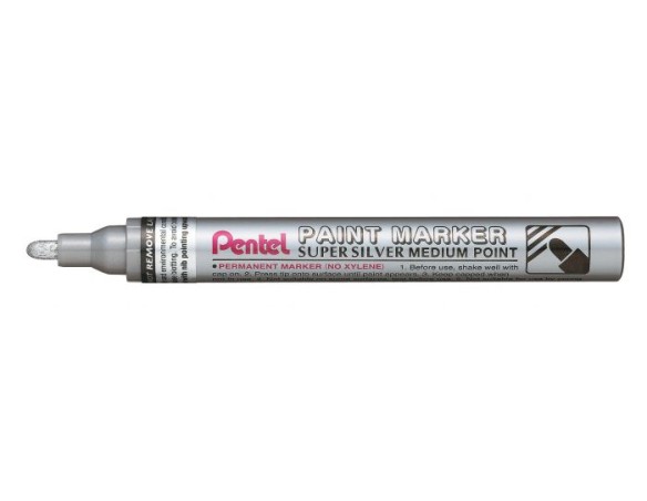 Marcatore paint mmp10 punta media vernice argento pentel