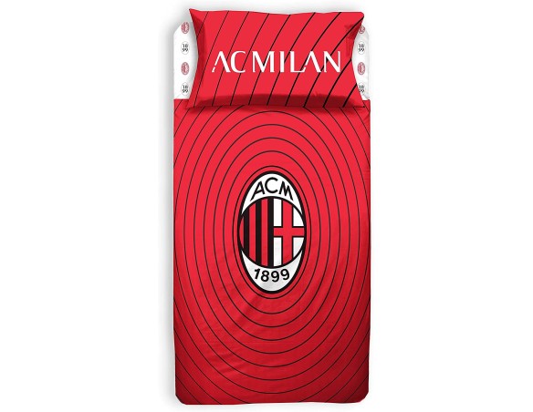 Milan | Completo Letto Lenzuolo A.C. Milan| 1 Piazza |  Prodotto Ufficiale