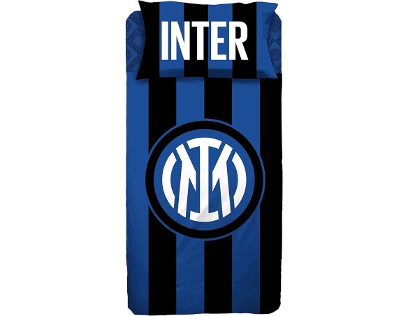 Inter | Completo Letto Lenzuolo F.C. Inter | 1 Piazza | Logo Nuovo | Prodotto Ufficiale