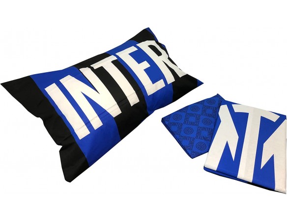 Inter | Completo Letto Lenzuolo F.C. Inter | 1 Piazza | Logo Nuovo | Prodotto Ufficiale