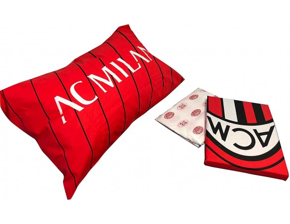 Milan | Completo Letto Lenzuolo A.C. Milan| 1 Piazza |  Prodotto Ufficiale