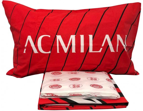 Milan | Completo Letto Lenzuolo A.C. Milan| 1 Piazza |  Prodotto Ufficiale