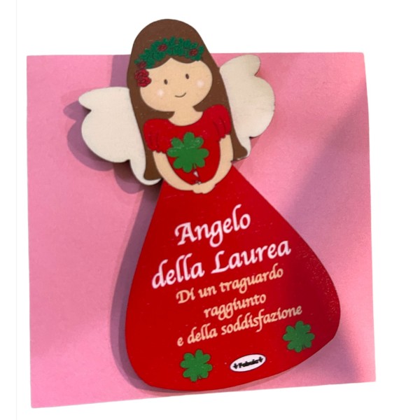 Magnete Angelo calamita LAUREA In Legno...