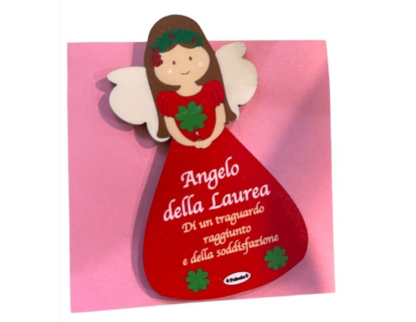 Magnete Angelo calamita LAUREA In Legno Naturale 8 CM