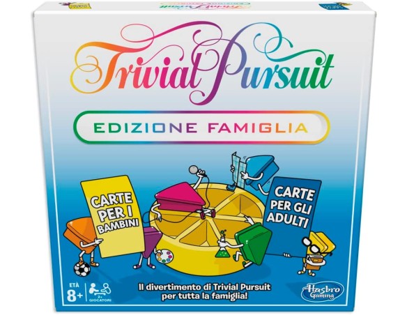 Hasbro Trivial Pursuit Edizione Famiglia, gioco da tavolo per serate in famiglia, serate quiz, dagli 8 anni in su (gioco in sca