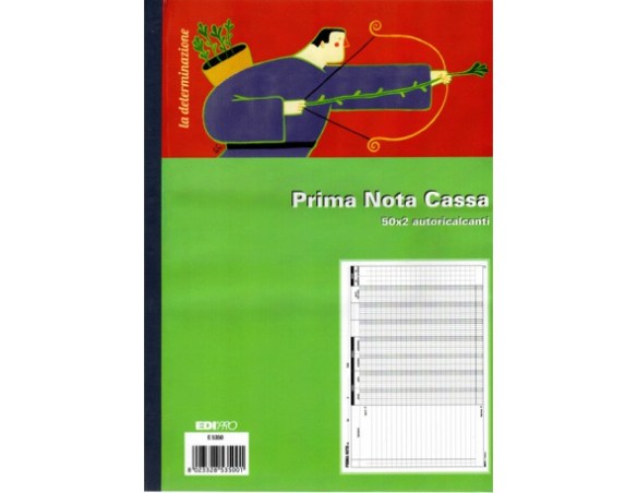 REGISTRO PRIMA NOTA CASSA E BANCA 22 X 30 50 X 2 E 5350 ORIZZONTALE