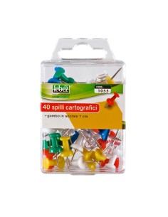 Scatola 40 Spilli Cartografici Clessidra colori assortiti...