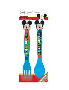 SET DUE POSATE TOPOLINO MICKEY IN PLASTICA RIGIDA