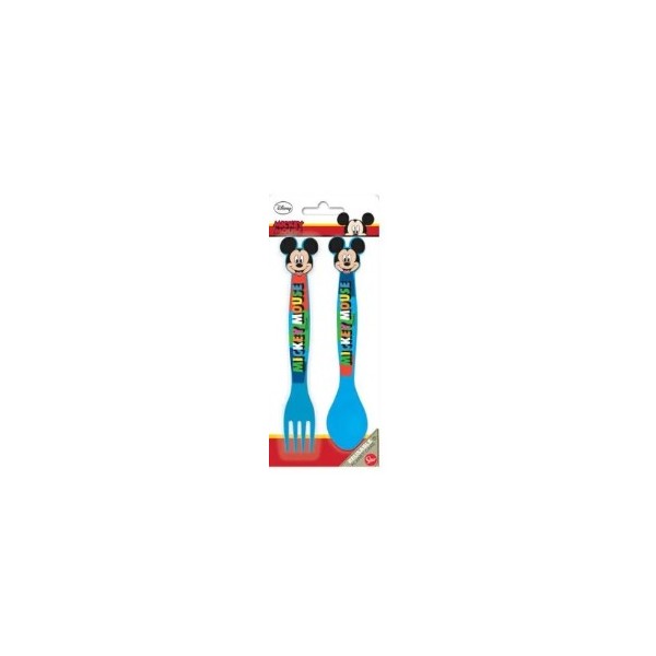 SET DUE POSATE TOPOLINO MICKEY IN PLASTICA RIGIDA
