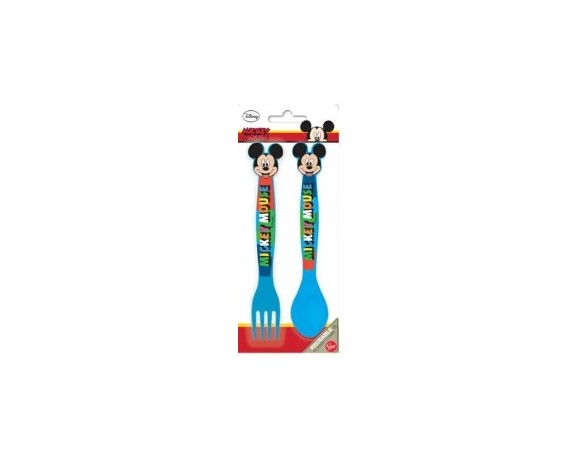 SET DUE POSATE TOPOLINO MICKEY IN PLASTICA RIGIDA