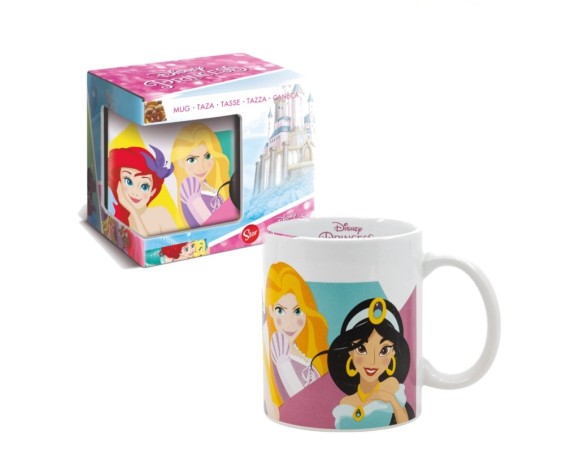 TAZZA PRINCESS PRINCIPESSE IN CONFEZIONE REGALO IN CERAMICA 320 ml