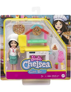 Barbie Playset Pizzeria con Bambola Chelsea Bruna, Forno...