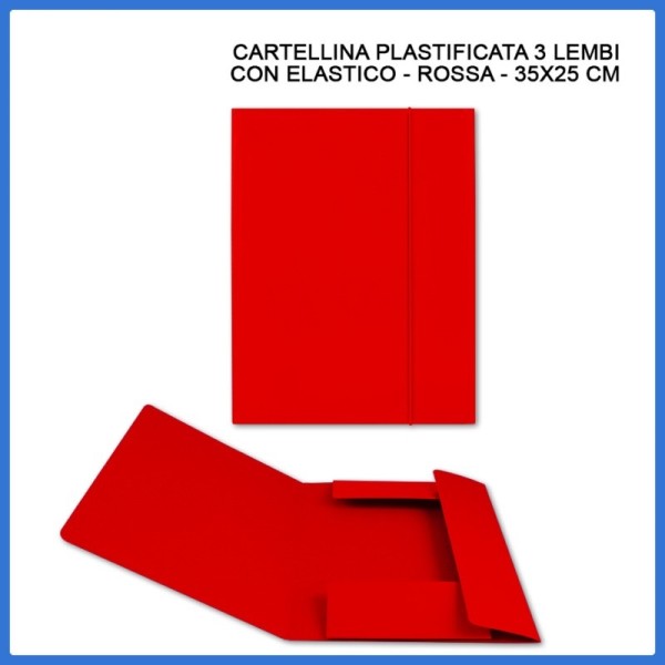 Cartella Plastificata a 3 lembi con Elastico...