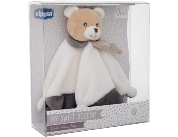 Gioco MySweet Orsetto DouDou, Pupazzo in Morbido Velour a Forma di Orsetto, Colore Neutro, Lavabile in Lavatrice, 0+ Mesi