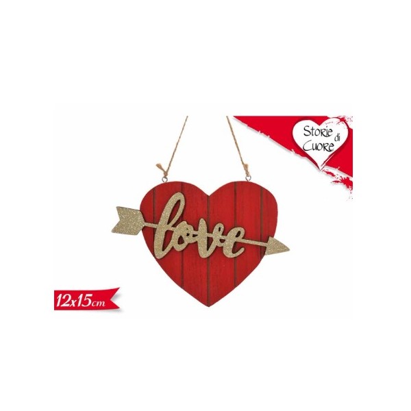 PENDAGLIO CUORE 12x15cmCiondolo con cuori san...