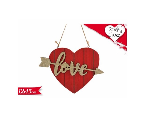 PENDAGLIO CUORE 12x15cmCiondolo con cuori san valentino