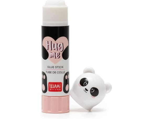 Legami - Colla Stick, Hug Me, 2x8,3 cm, a Base d'Acqua, Panda, per Incollare su Carta, Lavabile, Priva di Sostanze Tossiche, a 