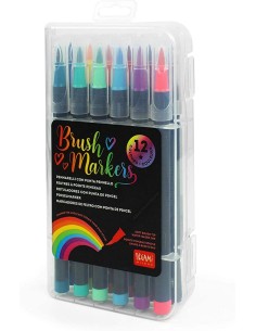 Legami - Set di 12 Pennarelli Brush con Punta Pennello,...