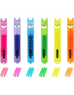 Legami Set di 6 Mini Evidenziatori, Teddy's Mood