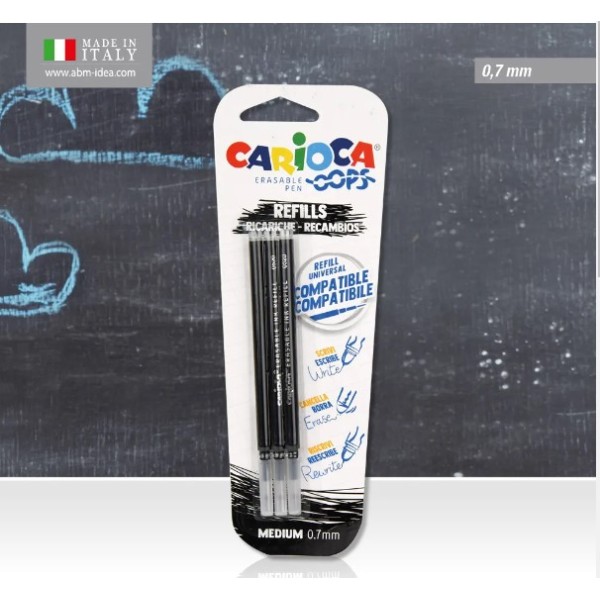 Refill 3 pz nero oops Carioca 43041/02