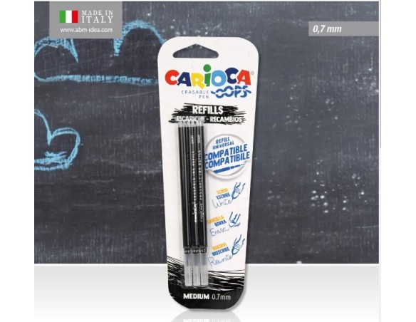 Refill 3 pz nero oops Carioca 43041/02