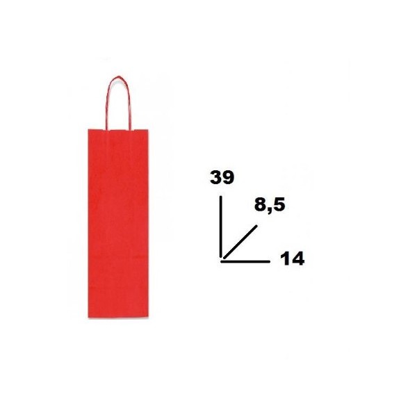 BUSTA SHOPPERS VINO BORSA CARTA COLOR BOTTIGLIA...