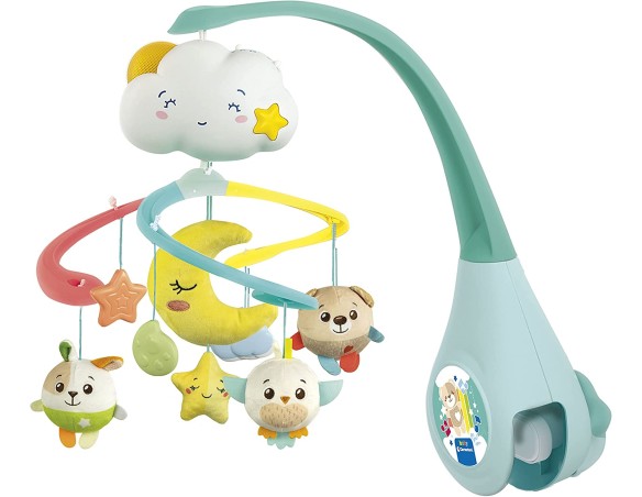 Clementoni- Sweet And Dream COT Mobile Culla O Lettino, Gioco Elettronico Primi Mesi, Luci E Suoni, Giostrina Neonato, Multicol