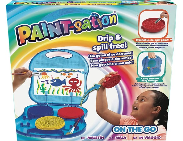 Goliath, Pant Sation, on the go, valigetta con all'interno tempere lavabili, con portapennelli, supporto per fogli, per bambini