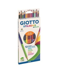 PASTELLI GIOTTO STILNOVO BICOLOR FILA Scatola: 12 colori