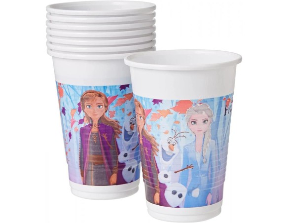 BICCHIERI FROZEN 200 ML 8 PZ FESTA FESTIVO COMPLEANNO FEMMINUCCIA