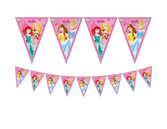 Festone bandiera principesse 230 cm PRINCIPESSE PRINCESS FESTA FESTIVO COMPLEANNO FEMMINUCCIA