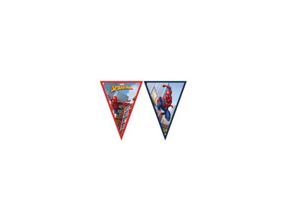 Festone bandierina Spiderman Crime Fighter 2,3mt  FESTA FESTIVO COMPLEANNO maschietto