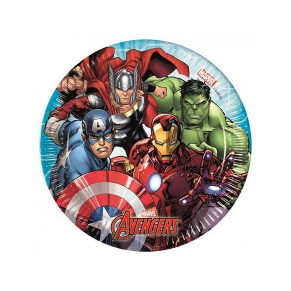 PIATTI AVENGERS 20 CM 8 PZ FESTA FESTIVO...