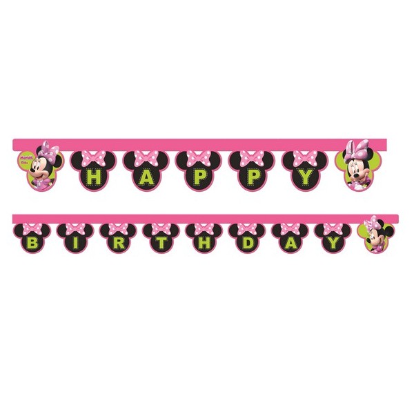 FESTONE COMPLEANNO MINNIE 2MT - ADDOBBO DECORO...