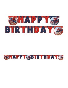 FESTONE COMPLEANNO SPIDERMAN 2MT - ROSSO E BLU ADDOBBO...