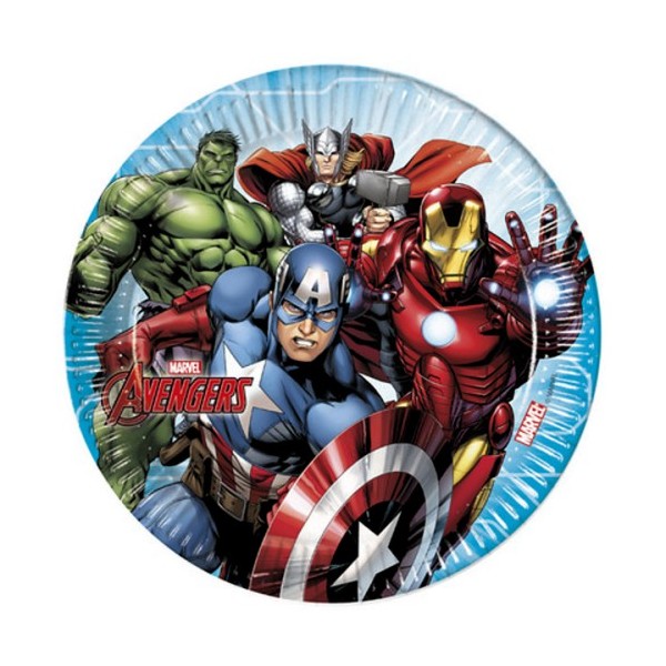 PIATTI AVENGERS 23 CM 8 PZ FESTA FESTIVO...