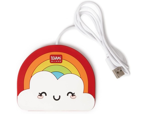 Legami - Scalda Tazza Usb,Arcobaleno Mantiene le Bevande calde, Ideale per Tazze e Bicchieri con Fondo Piatto, Ingresso USB, Te