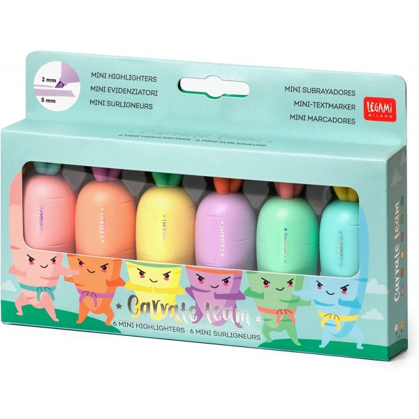 Legami HC0001 Set di 6 Mini Evidenziatori,...