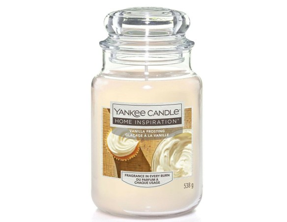 Yankee Candle vanilla frosting glassa alla vaniglia - Candela giara grande 538g
