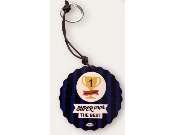 Portachiavi altezza 7 cm spessore 8 mm inter ( ideale per festa del papà )