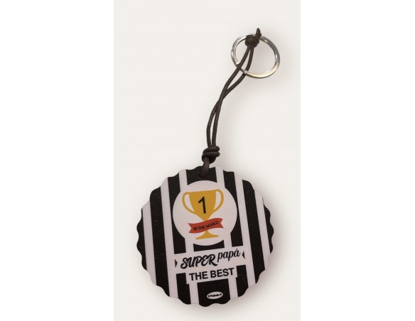 Portachiavi altezza 7 cm spessore 8 mm juve juventus ( ideale per festa del papà papa' )