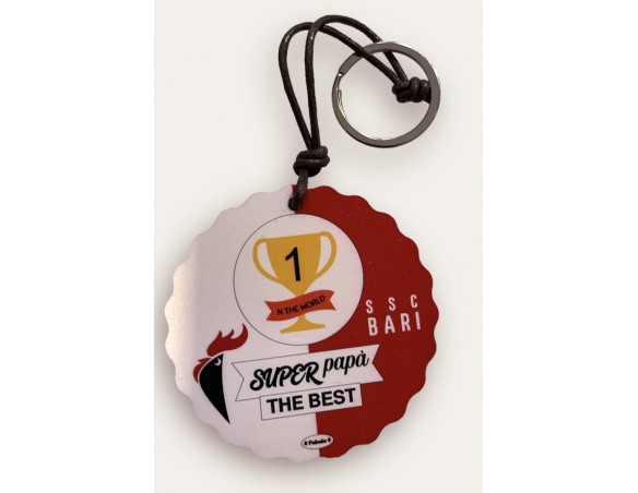 Portachiavi 7 cm spessore 8 mm circa bari ( ideale per festa del papà )