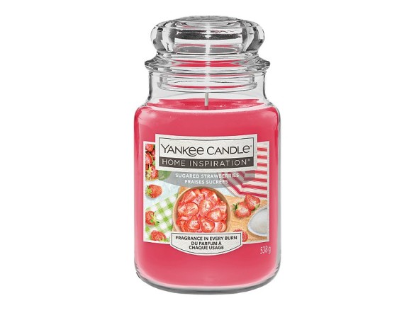 Yankee Candle Sugared strawberries Fragole zuccherate :  - Candela giara grande 538 g