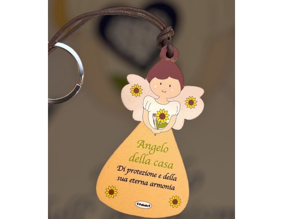 Portachiavi altezza 7 cm spessore 8 mm angelo casa