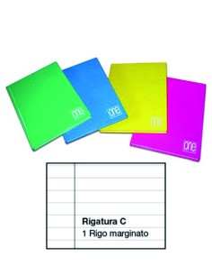 Quaderno Cartonato Topq Righe C Rigo con margine 100 Fogli