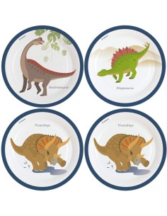Piatti Dinosauri 8 pz. 23cm