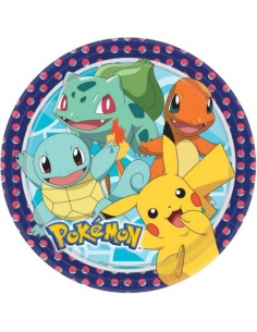Piatto Piatti carta 23cm Pokemon Pokémon 8pz